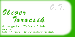 oliver torocsik business card